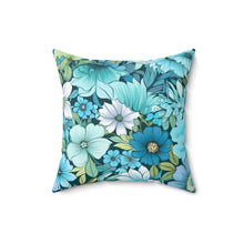 Load image into Gallery viewer, Decorative Throw Pillow - Blue Floral
