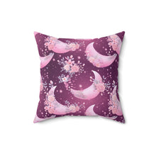 Load image into Gallery viewer, Decorative Throw Pillow - Pink Floral Moons
