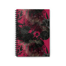 Load image into Gallery viewer, Ruled Spiral Notebook - Black Roses
