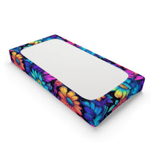 Load image into Gallery viewer, Baby Changing Pad Cover - Neon Florals
