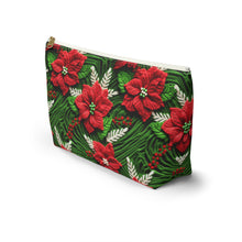 Load image into Gallery viewer, Accessory Pouch - Poinsettia Knit
