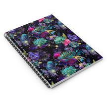 Load image into Gallery viewer, Ruled Spiral Notebook - Neon Succulents
