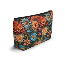 Load image into Gallery viewer, Accessory Pouch - Fall Floral Knit
