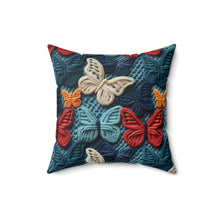 Load image into Gallery viewer, Decorative Throw Pillow - Fall Knit Butterflies
