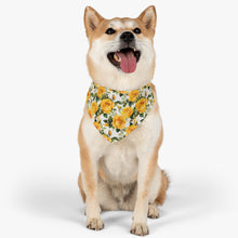 Load image into Gallery viewer, Pet Bandana Collar - Yellow Roses
