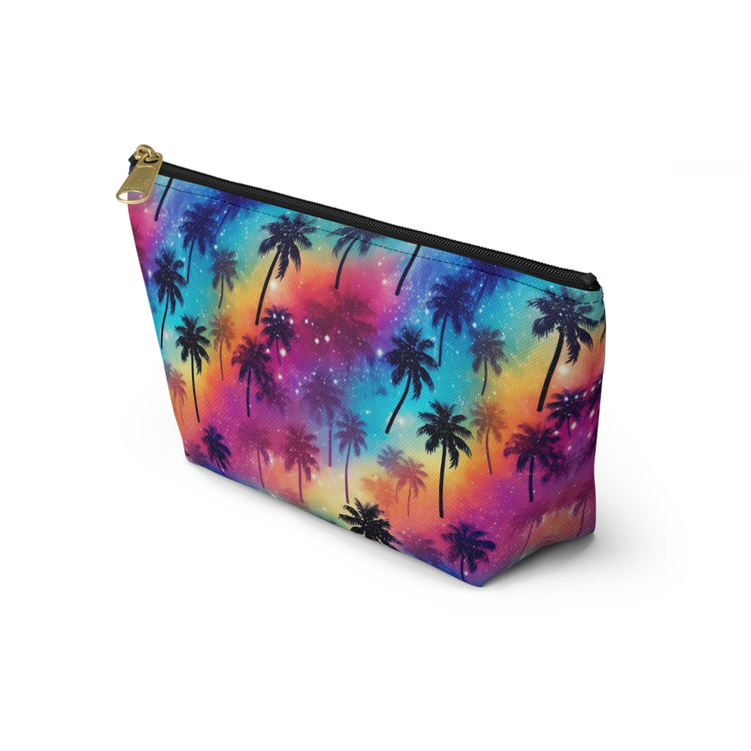 Accessory Pouch - Rainbow Palm Trees