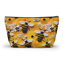 Load image into Gallery viewer, Accessory Pouch - Knitted Bees

