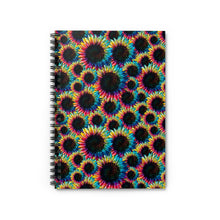 Load image into Gallery viewer, Ruled Spiral Notebook - Colorful Sunflowers
