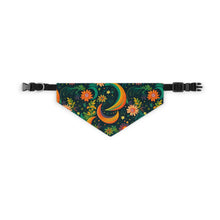Load image into Gallery viewer, Pet Bandana Collar - Green Floral Moon
