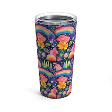 Load image into Gallery viewer, Tumbler 20oz - Floral Rainbow Feathers
