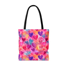 Load image into Gallery viewer, Tote Bag - Multi Color Hearts

