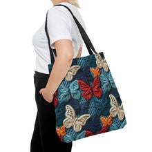 Load image into Gallery viewer, Tote Bag - Fall Knit Butterflies
