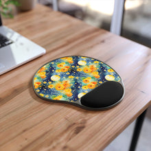 Load image into Gallery viewer, Mouse Pad With Wrist Rest - Full Moon Floral
