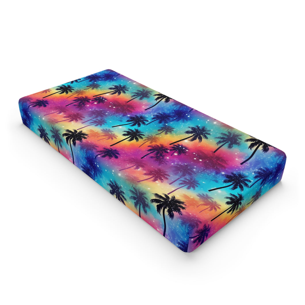 Baby Changing Pad Cover - Rainbow Palm Trees