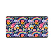 Load image into Gallery viewer, Desk Mats - Floral Rainbow Feathers

