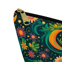 Load image into Gallery viewer, Accessory Pouch - Green Floral Moon
