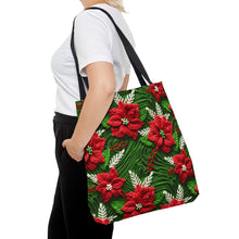 Load image into Gallery viewer, Tote Bag - Poinsetta Knit
