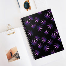 Load image into Gallery viewer, Ruled Spiral Notebook - Purple Weeds
