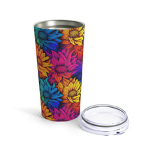 Load image into Gallery viewer, Tumbler 20oz -Rainbow Sunflowers
