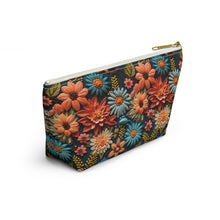 Load image into Gallery viewer, Accessory Pouch - Fall Floral Knit
