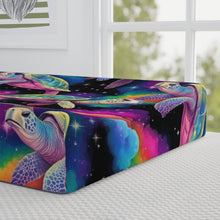 Load image into Gallery viewer, Baby Changing Pad Cover - Galaxy Turtle
