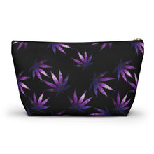Load image into Gallery viewer, Accessory Pouch w/ T-bottom - Purple Weeds
