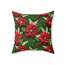 Load image into Gallery viewer, Decorative Throw Pillow - Poinsettia Knit
