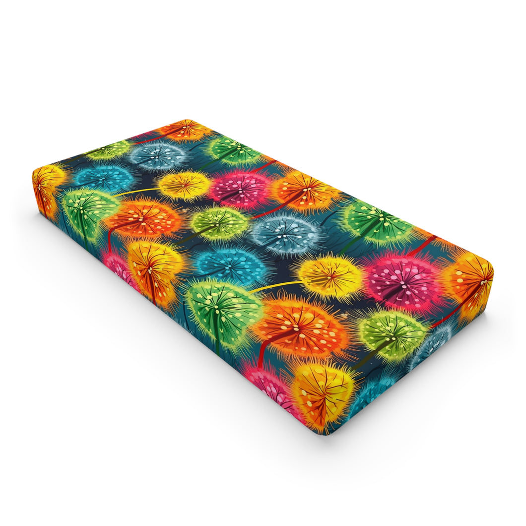 Baby Changing Pad Cover - Rainbow Blow Flowers