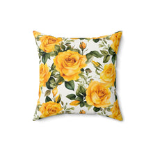 Load image into Gallery viewer, Decorative Throw Pillow - Yellow Roses
