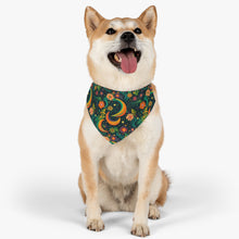 Load image into Gallery viewer, Pet Bandana Collar - Green Floral Moon
