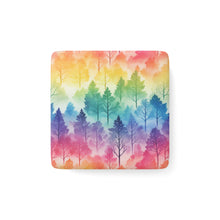 Load image into Gallery viewer, Porcelain Magnet - Square - Ombre Forest
