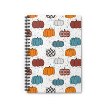 Load image into Gallery viewer, Ruled Spiral Notebook - Autumn Pumpkins
