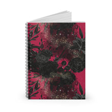 Load image into Gallery viewer, Ruled Spiral Notebook - Black Roses
