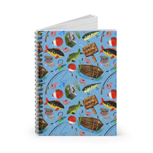 Load image into Gallery viewer, Ruled Spiral Notebook - Gone Fishin&#39;
