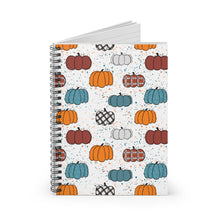 Load image into Gallery viewer, Ruled Spiral Notebook - Autumn Pumpkins
