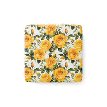 Load image into Gallery viewer, Porcelain Magnet - Square - Yellow Roses
