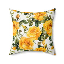 Load image into Gallery viewer, Decorative Throw Pillow - Yellow Roses
