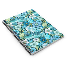 Load image into Gallery viewer, Ruled Spiral Notebook - Blue Floral
