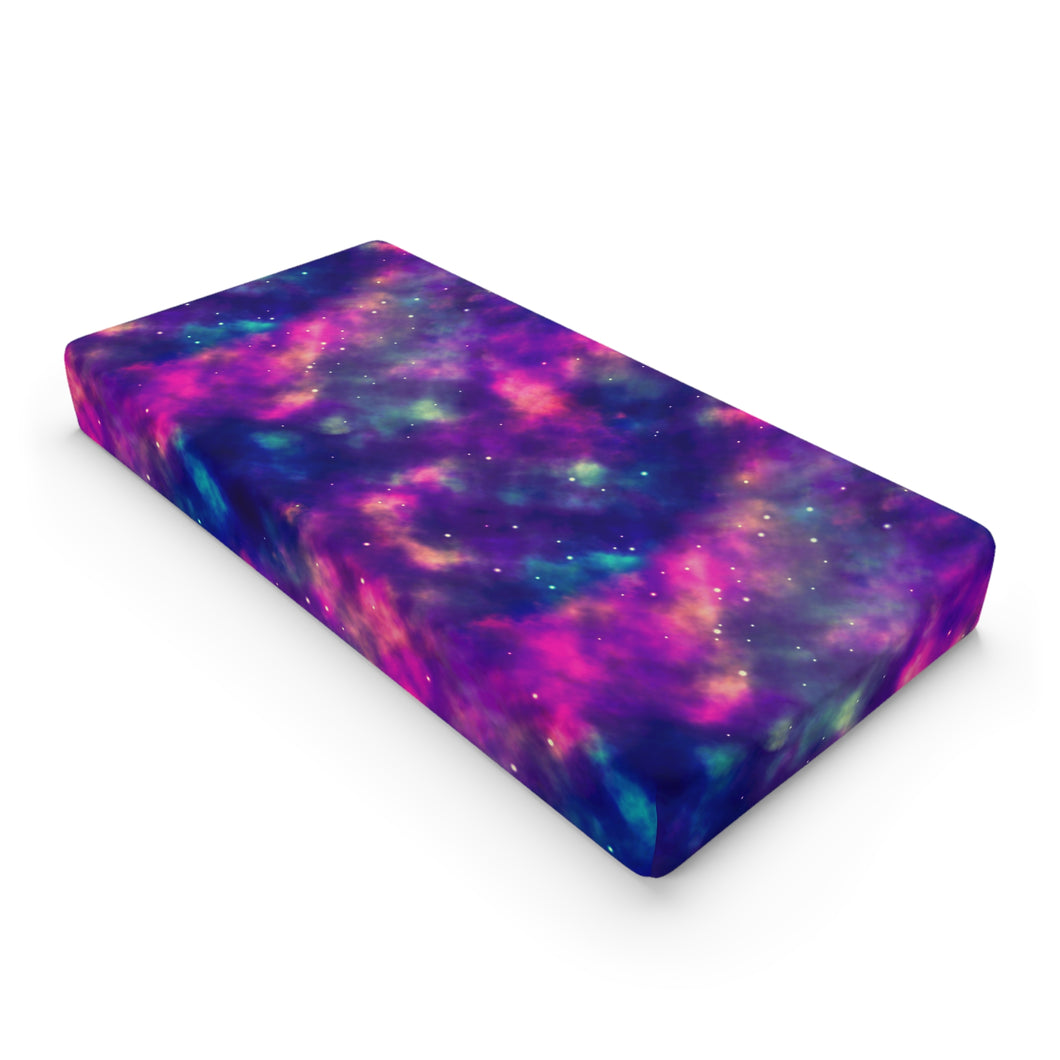 Baby Changing Pad Cover - Pink & Purple Galaxy
