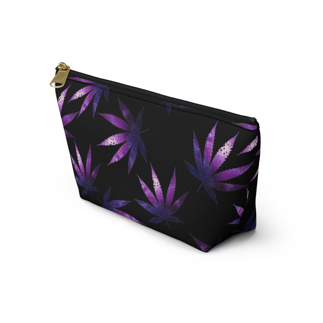 Accessory Pouch w/ T-bottom - Purple Weeds