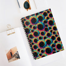 Load image into Gallery viewer, Ruled Spiral Notebook - Colorful Sunflowers

