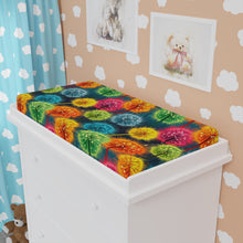 Load image into Gallery viewer, Baby Changing Pad Cover - Rainbow Blow Flowers
