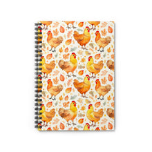 Load image into Gallery viewer, Ruled Spiral Notebook - Chicken Chicken, Bock Bock
