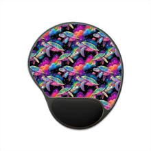 Load image into Gallery viewer, Mouse Pad With Wrist Rest - Galaxy Turtle
