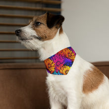 Load image into Gallery viewer, Pet Bandana Collar - Rainbow Sunflowers
