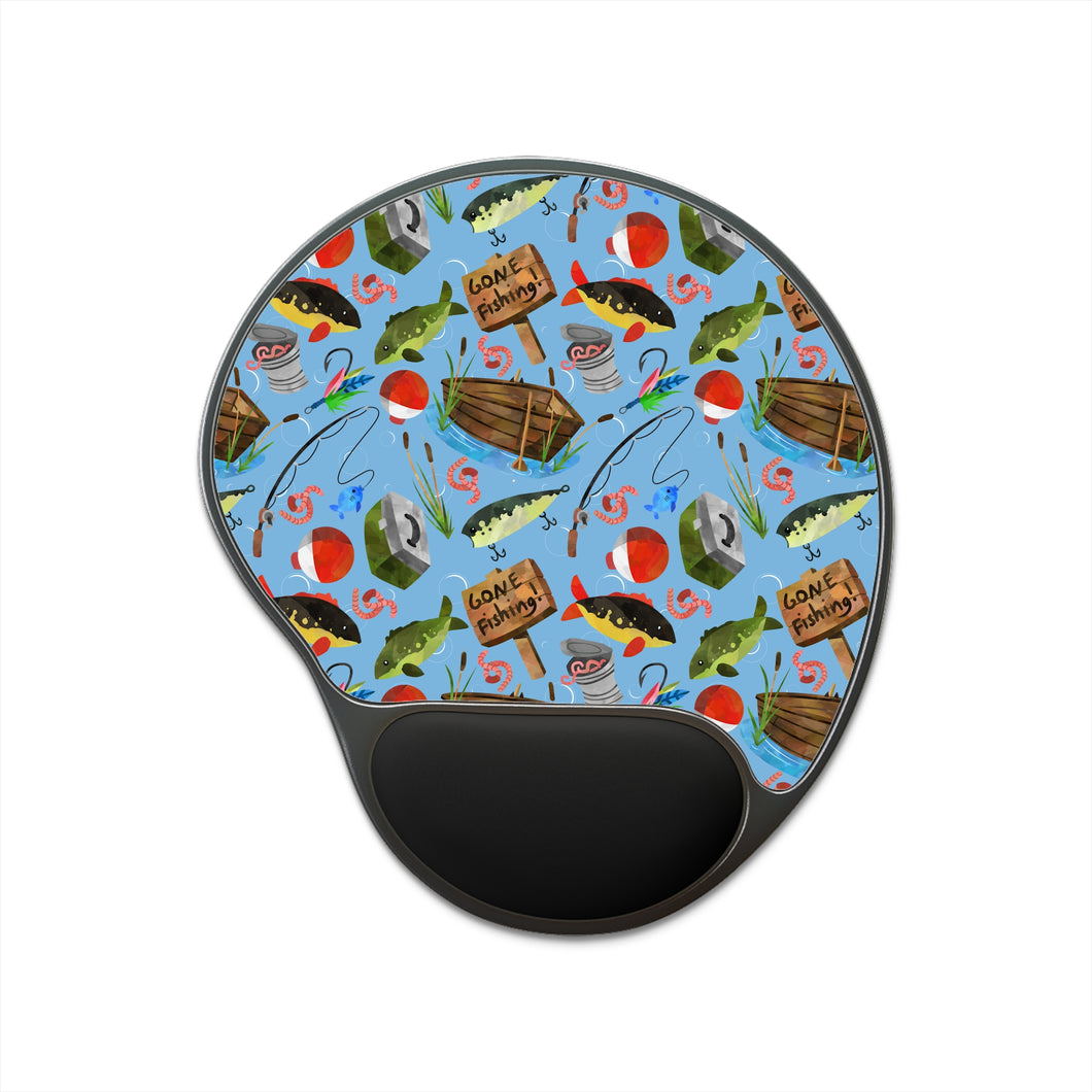 Mouse Pad With Wrist Rest - Goin' Fishing