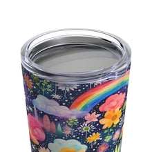 Load image into Gallery viewer, Tumbler 20oz - Floral Rainbow Feathers

