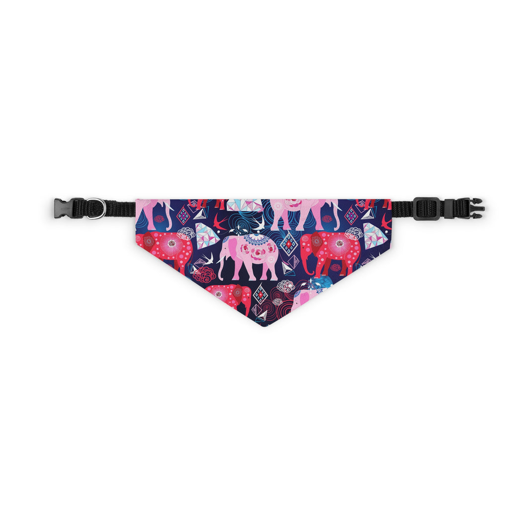 Pet Bandana Collar - Pink Elephants