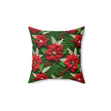 Load image into Gallery viewer, Decorative Throw Pillow - Poinsettia Knit
