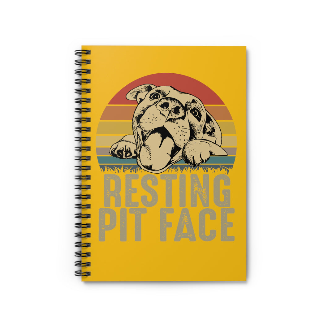 Ruled Spiral Notebook - Resting Pit Face